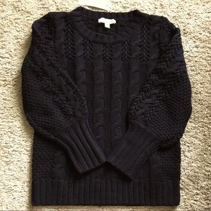 NWT Amour Vert Cable Knit Sweater in Black S